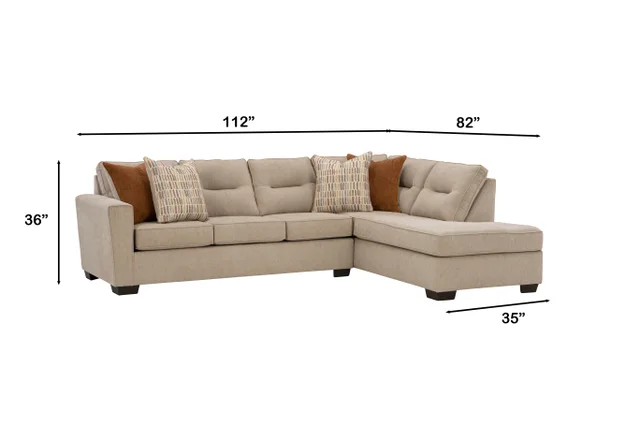 Bono Slate 2PC Sectional