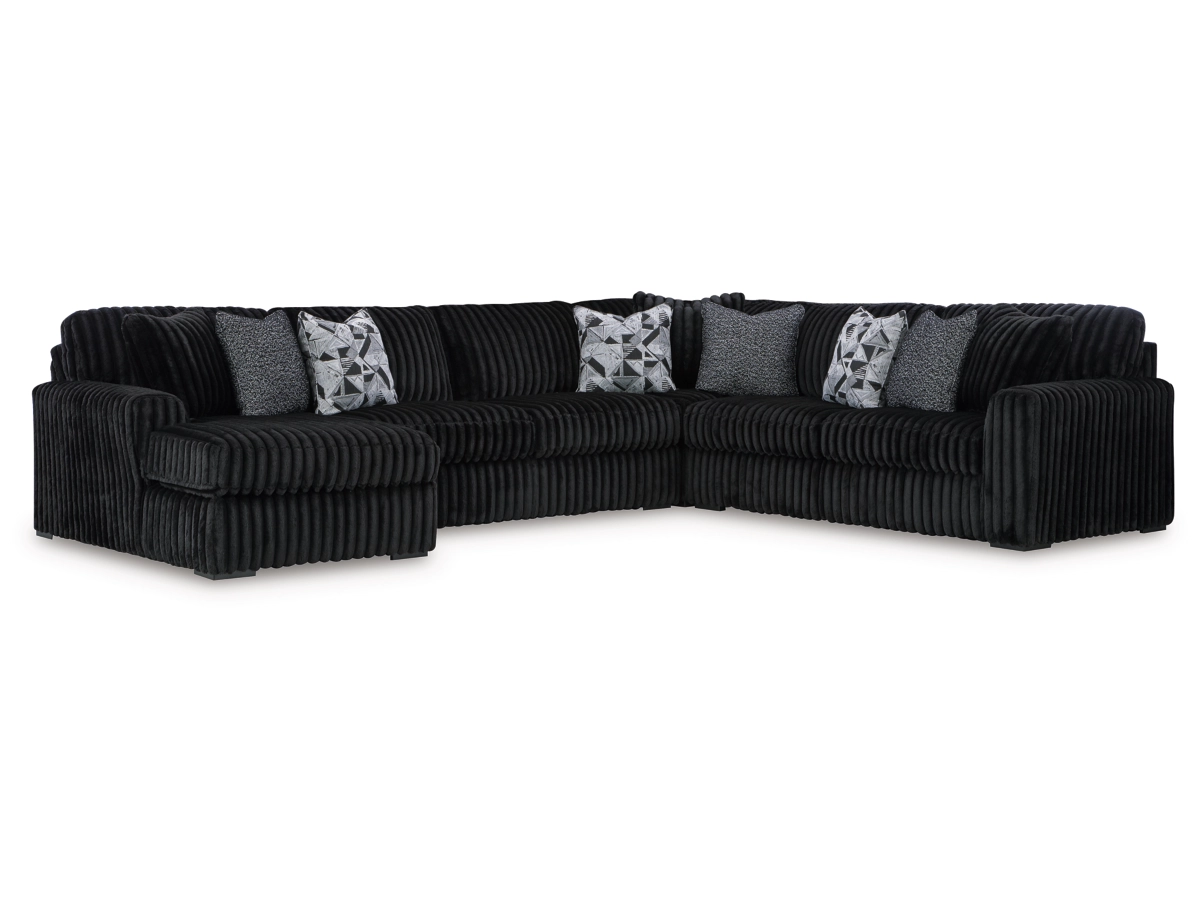 Midnight-Madness 4-Piece Sectional with Chaise