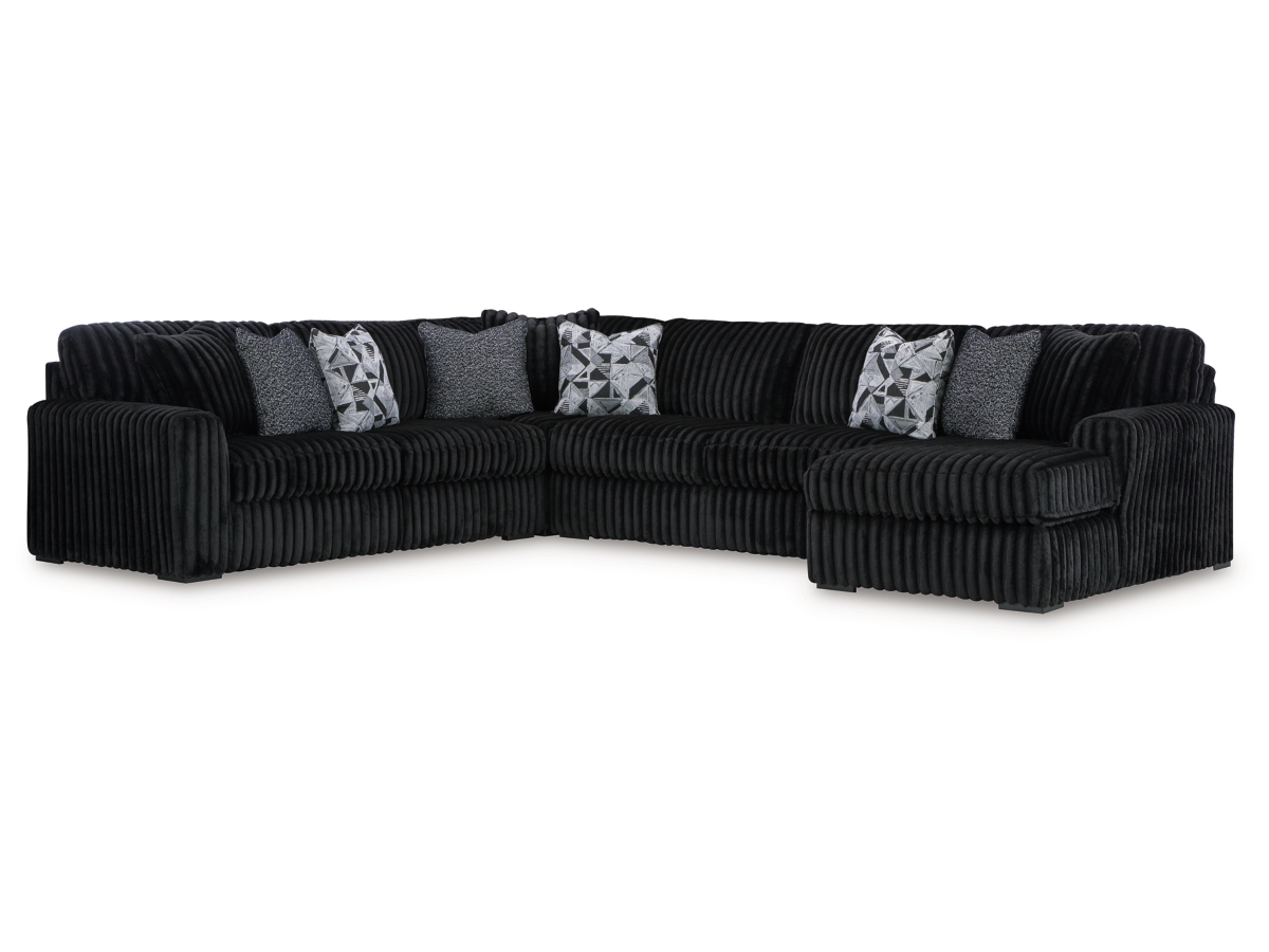 Midnight-Madness 4-Piece Sectional with Chaise