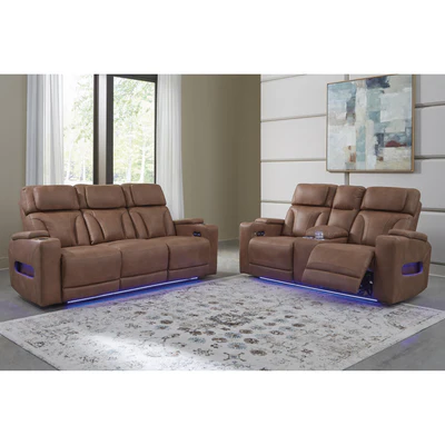 Clean-Slate PWR REC Sofa And Loveseat